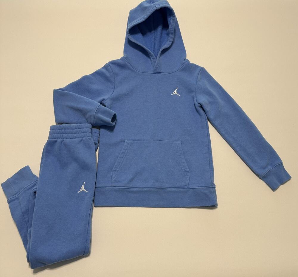 Boys Jordan Hoodie Blue Youth Size 5/6 Year